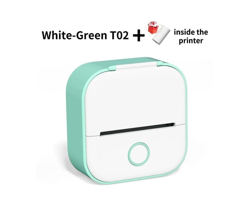 Phomemo T02 Mini Printer - White and green