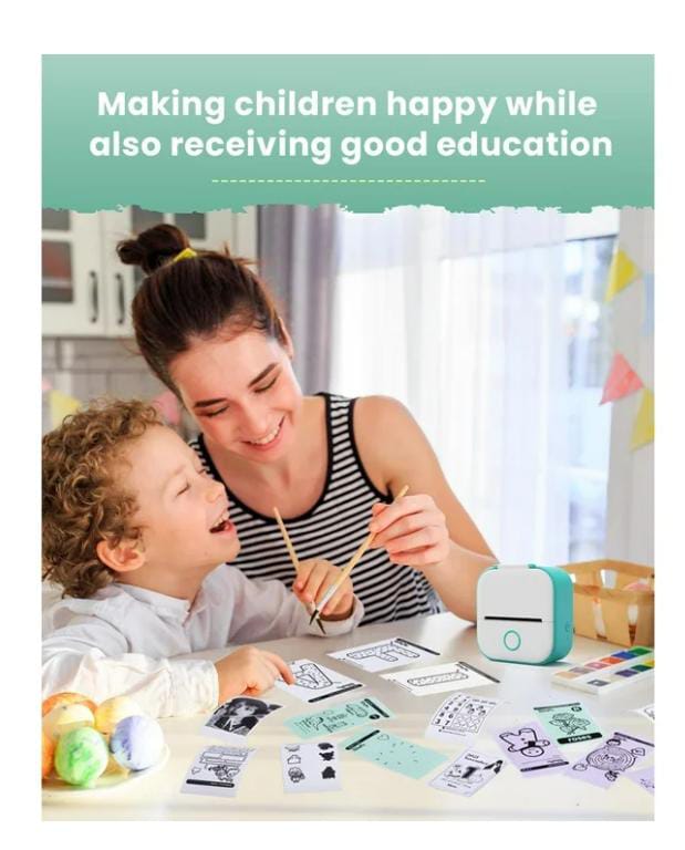 Phomemo T02 Mini Printer - White and green