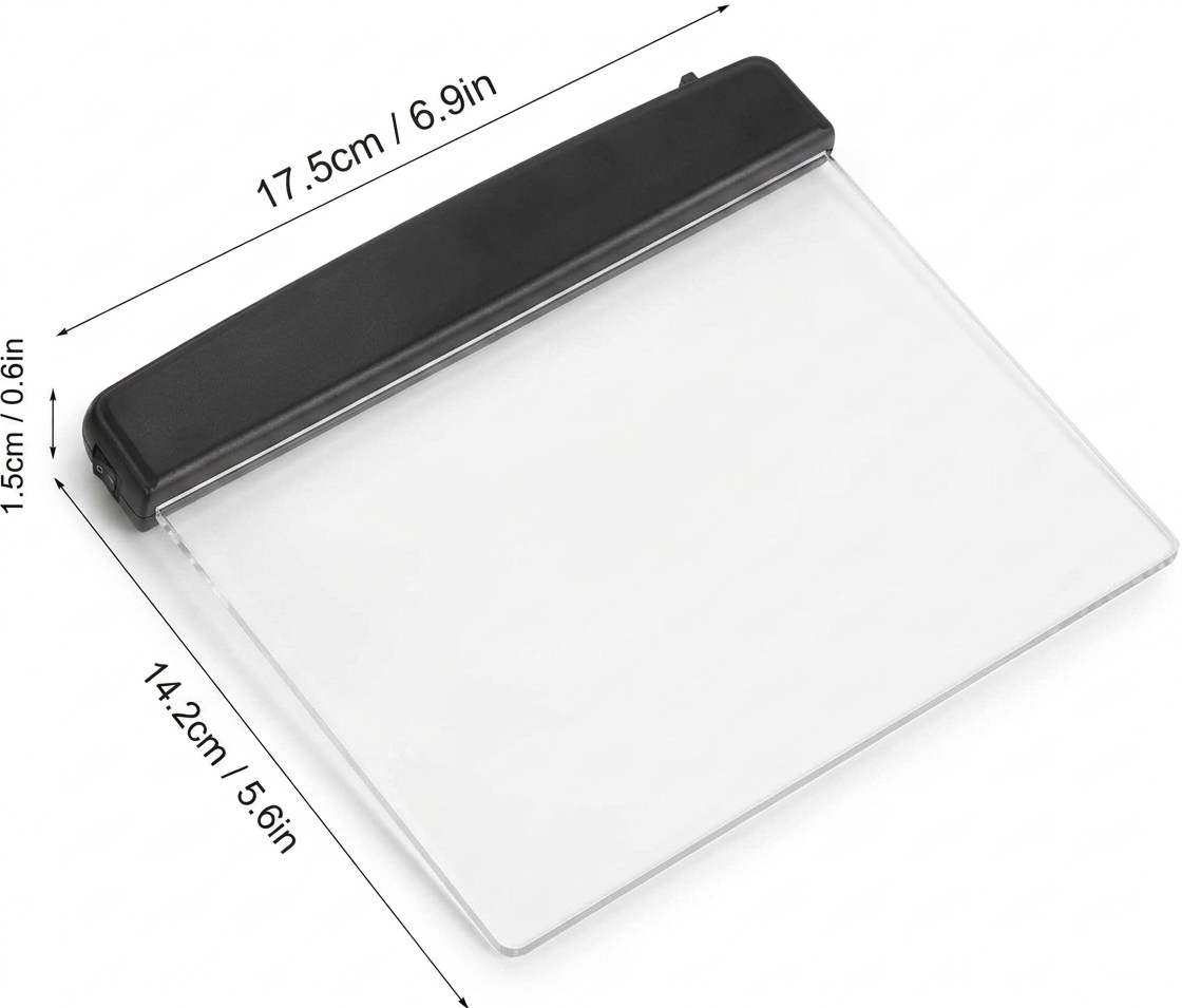 Flat LED Book Reading Light Illuminator Panel - Wireless