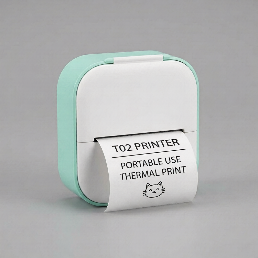 Phomemo T02 Mini Printer - White and green