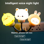 Smart Voice-Controlled Night Light Cartoon English