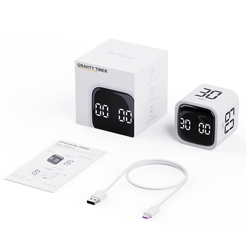 Gravity Flip Digital Pomodoro Timer with Seconds Display