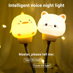 Smart Voice-Controlled Night Light Cartoon English
