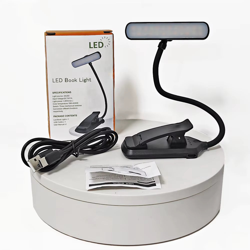 Flexible Stepless Dimming Clip Book Lamp