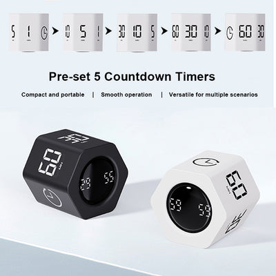 Hexagon Flip Pomodoro Timer – 5 Presets