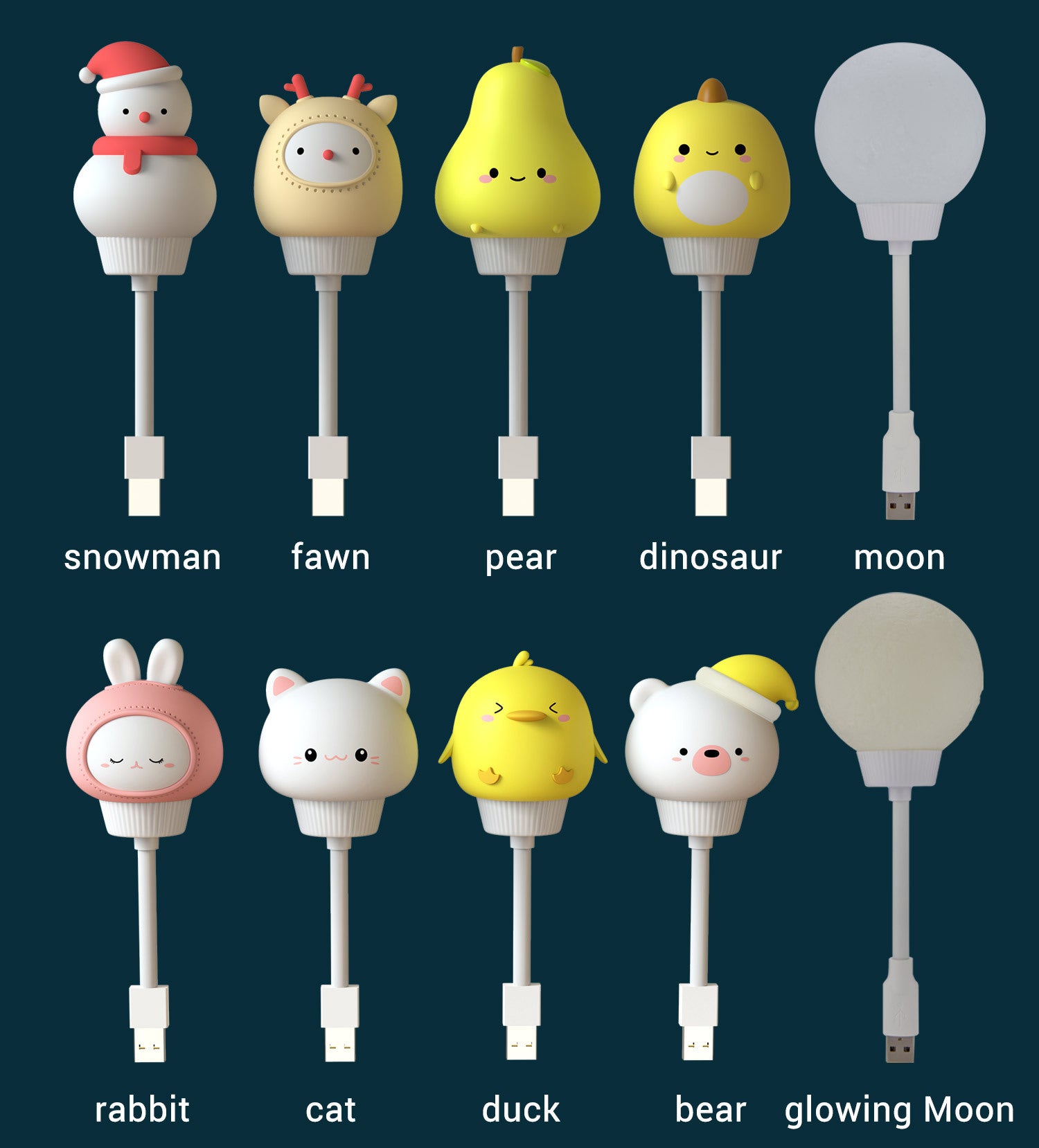 Smart Voice-Controlled Night Light Cartoon English