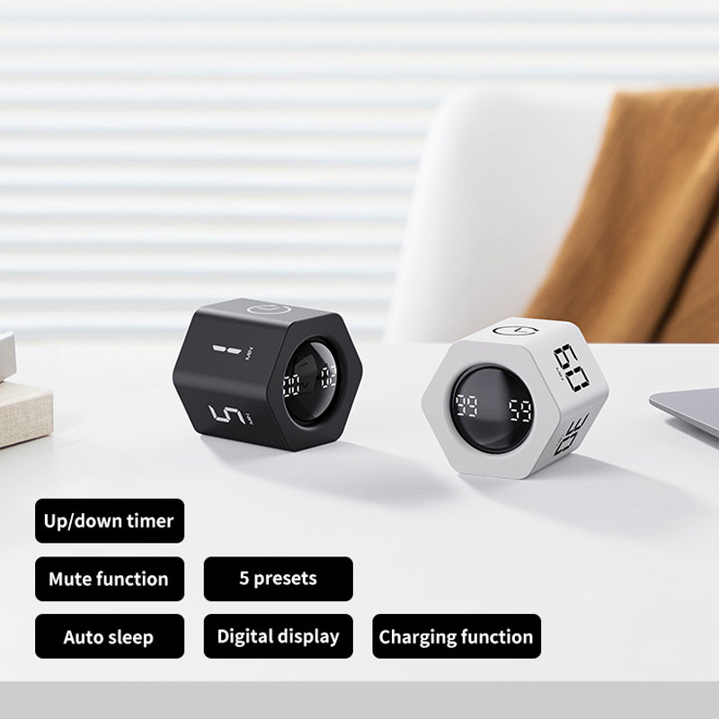 Hexagon Flip Pomodoro Timer – 5 Presets
