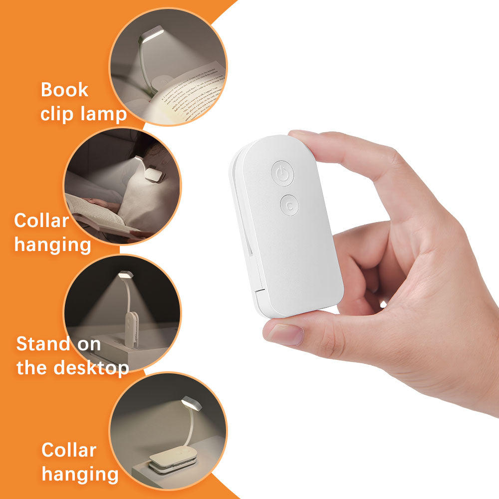 Foldable USB Rechargeable Book Light - Pocket Design