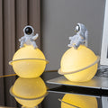 Astronaut Saturn Atmosphere Night Light