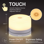 Smart LED USB Rechargeable Atmosphere Lighting - Dimmable - Magnetic - DeskTop / Beside Bed