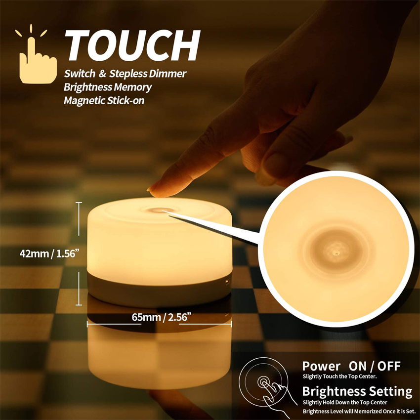 Smart LED USB Rechargeable Atmosphere Lighting - Dimmable - Magnetic - DeskTop / Beside Bed
