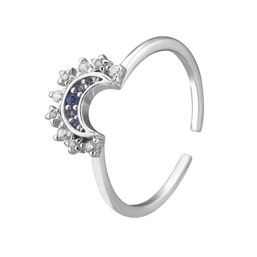 Celestial Sun and Moon Ring Set (2 PCS) S925 Sterling Silver