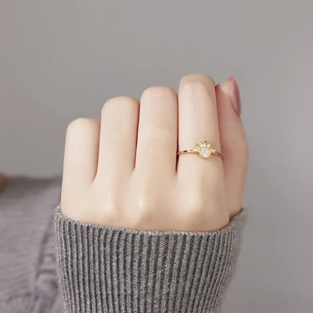 Celestial Sun and Moon Ring Set (2 PCS) S925 Sterling Silver