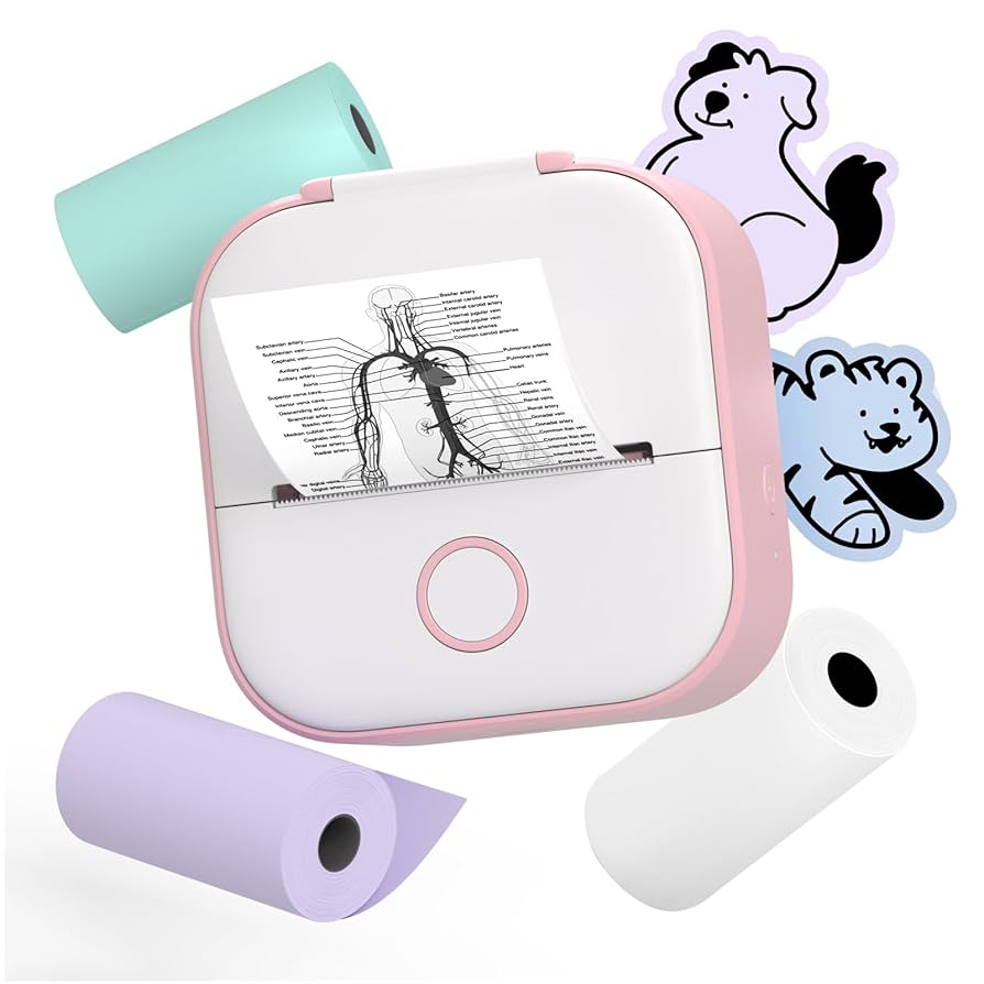 Phomemo T02 Mini Printer - White and Pink