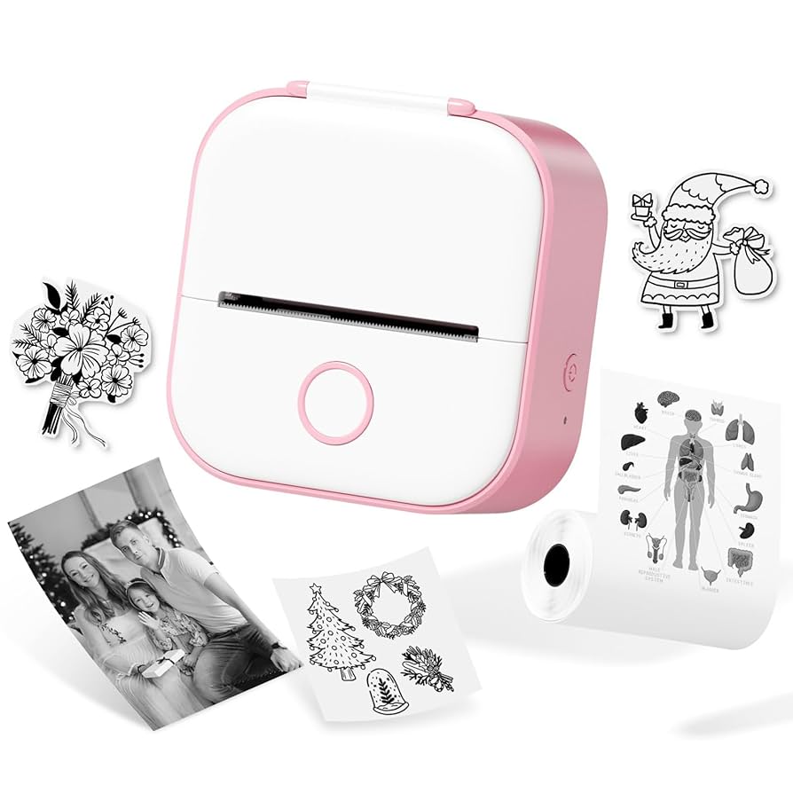 Phomemo T02 Mini Printer - White and Pink