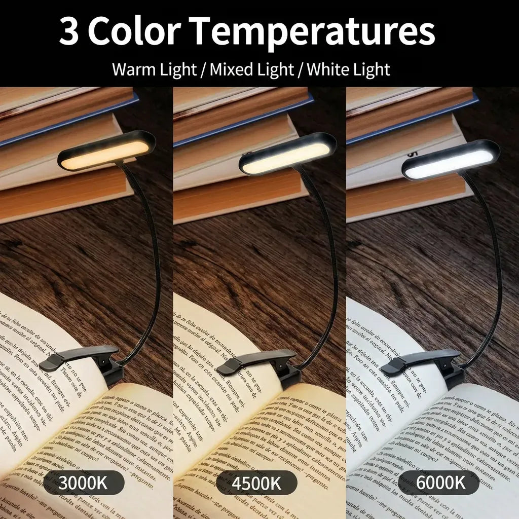 Flexible Stepless Dimming Clip Book Lamp