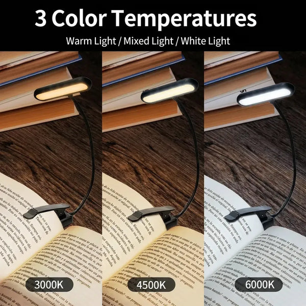 Flexible Stepless Dimming Clip Book Lamp