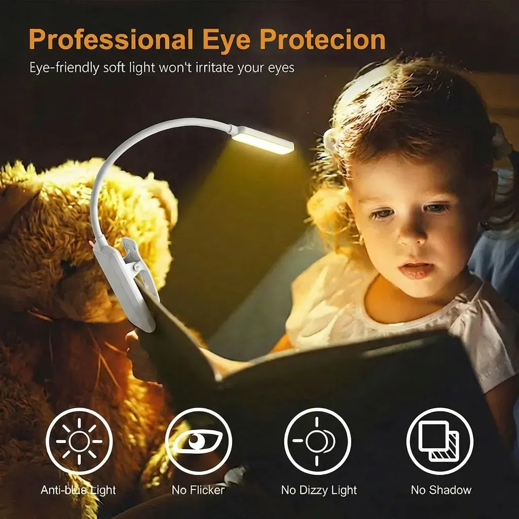 Flexible Stepless Dimming Clip Book Lamp