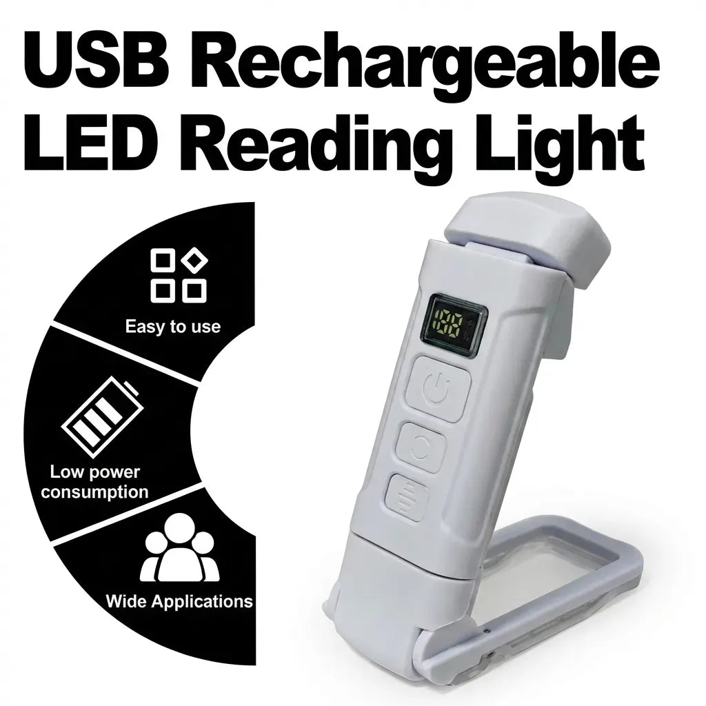 portable, USB-rechargeable LED book light