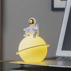 Astronaut Saturn Atmosphere Night Light
