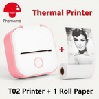 Phomemo T02 Mini Printer - White and Pink