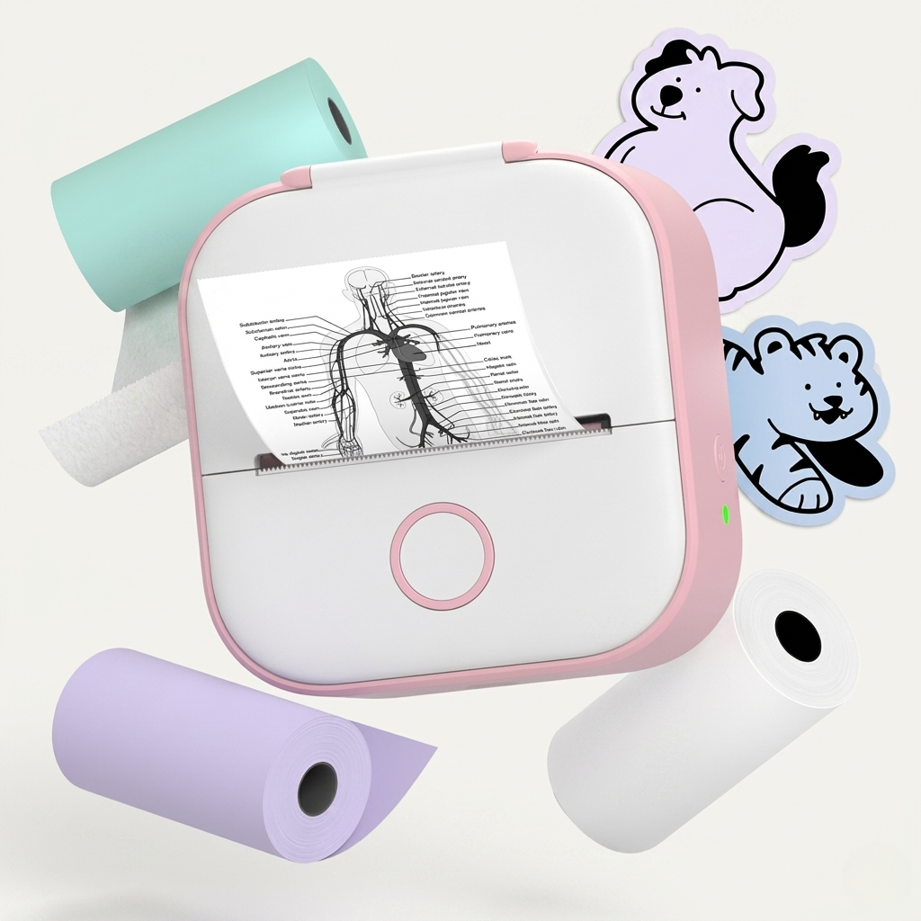 Phomemo T02 Mini Printer - White and Pink
