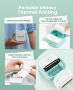 Phomemo T02 Mini Printer - White and green